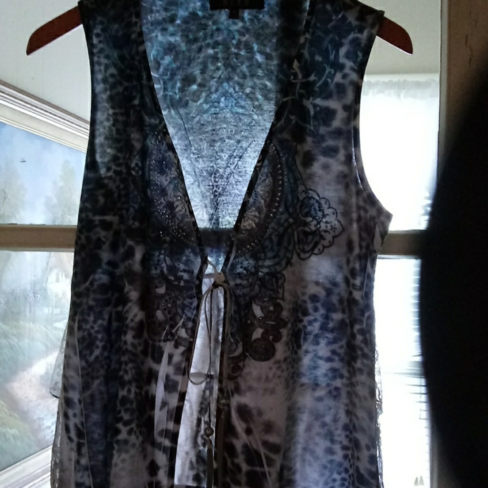 Blue open in the front top